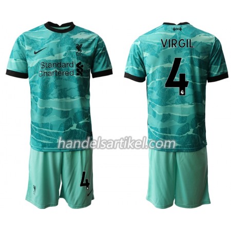 Liverpool Virgil van Dijk 4 Kinder Auswärts Trikotsatz 2020/21 Kurzarm (+ Kurze Hosen)